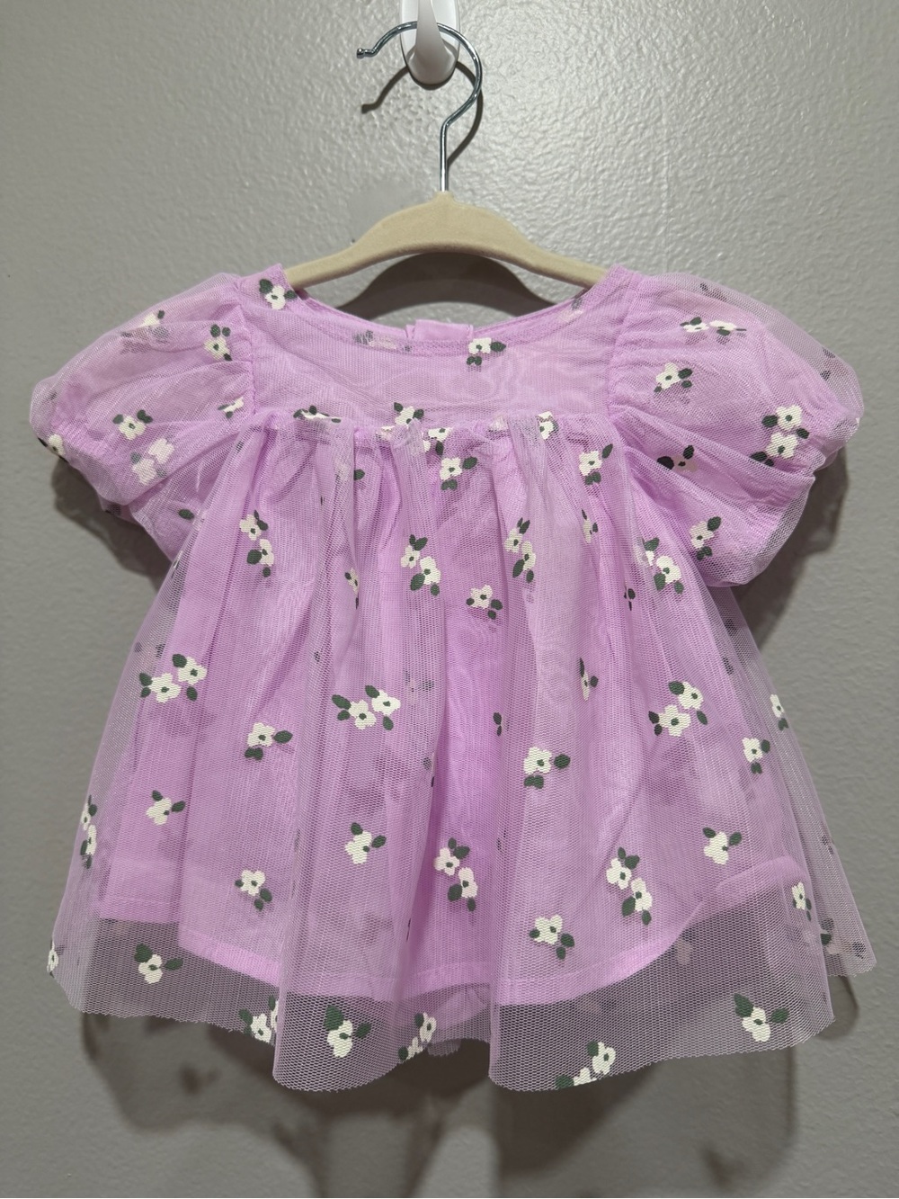 Cat & Jack Lavender Baby Dress with Tiny Floral Accents